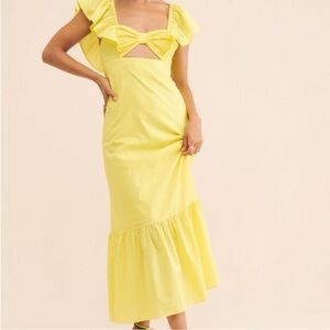 FARM RIO RUFFLED SWEETHEART MAXI DRESS